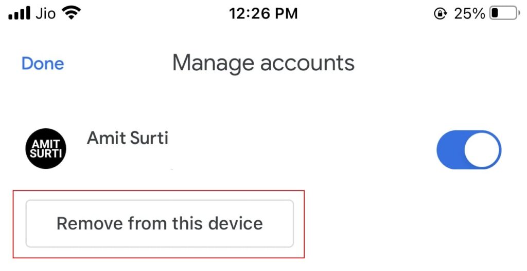 how to sign out of gmail on iphone