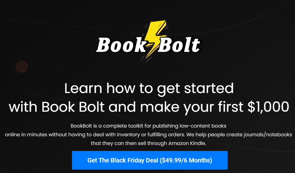 Book Bolt Black Friday Deal Live 2022