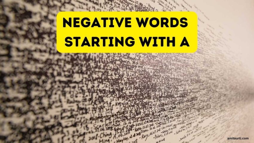 negative words that start with a