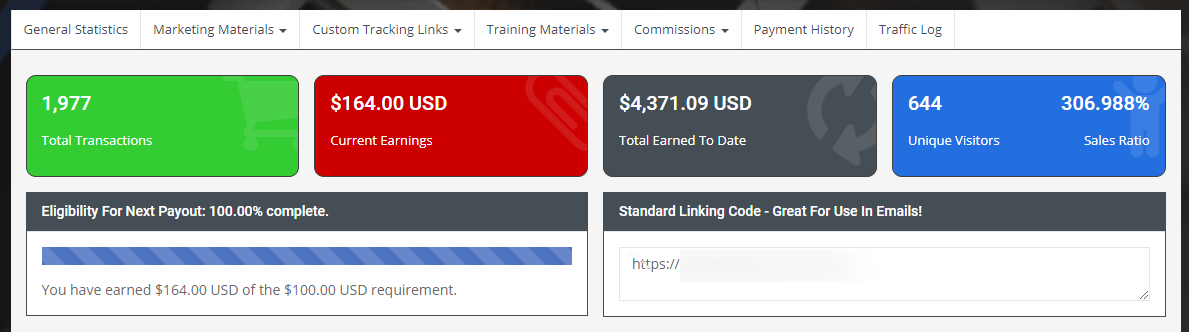 affiliate earning proof 